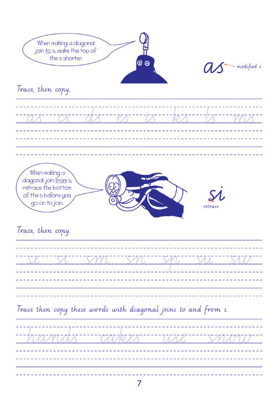 Sample inside page from the Targeting Handwriting WA Year 4 Student Book, taken from the publisher product gallery