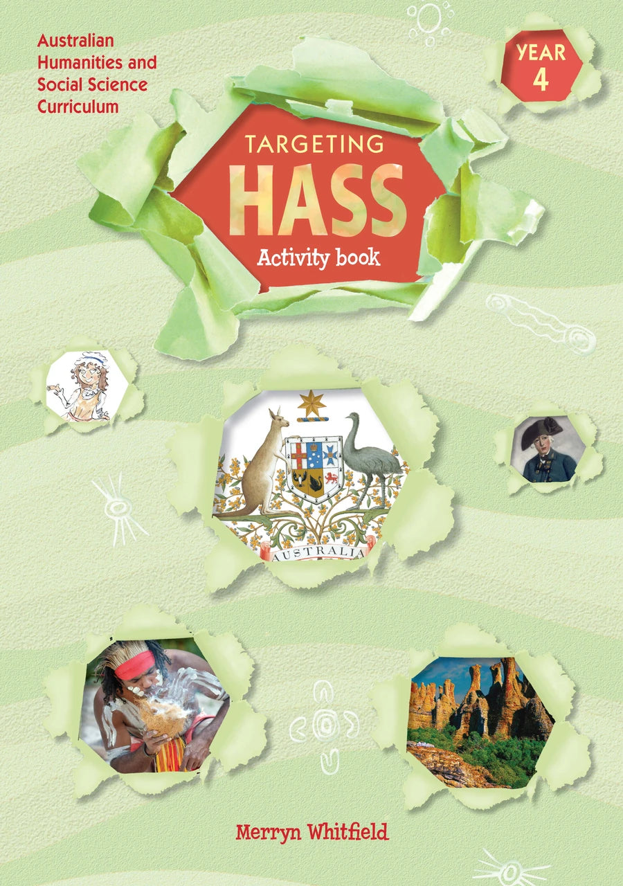 Front cover of Targeting HASS Activity Book Year 4 from Pascal Press, the main product image on the publisher page