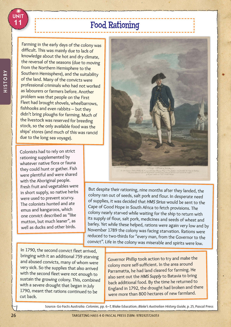Sample inside page 26 of Targeting HASS Activity Book Year 4, shown in the publisher's preview gallery
