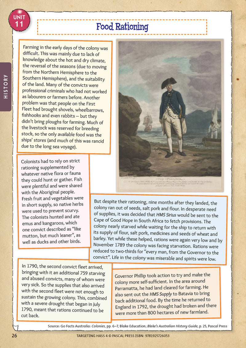 Sample inside page 26 of Targeting HASS Activity Book Year 4, shown in the publisher's preview gallery