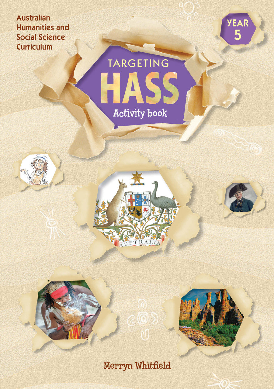 Front cover of Targeting HASS Activity Book Year 5 from Pascal Press, the main product image on the publisher page