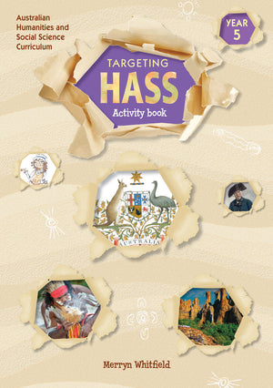 Front cover of Targeting HASS Activity Book Year 5 from Pascal Press, the main product image on the publisher page