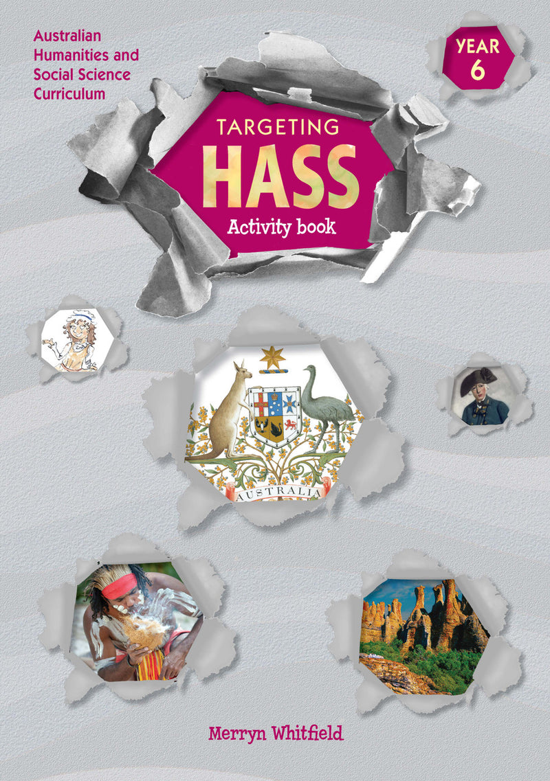 Front cover of Targeting HASS Activity Book Year 6 from Pascal Press, the main product image on the publisher page