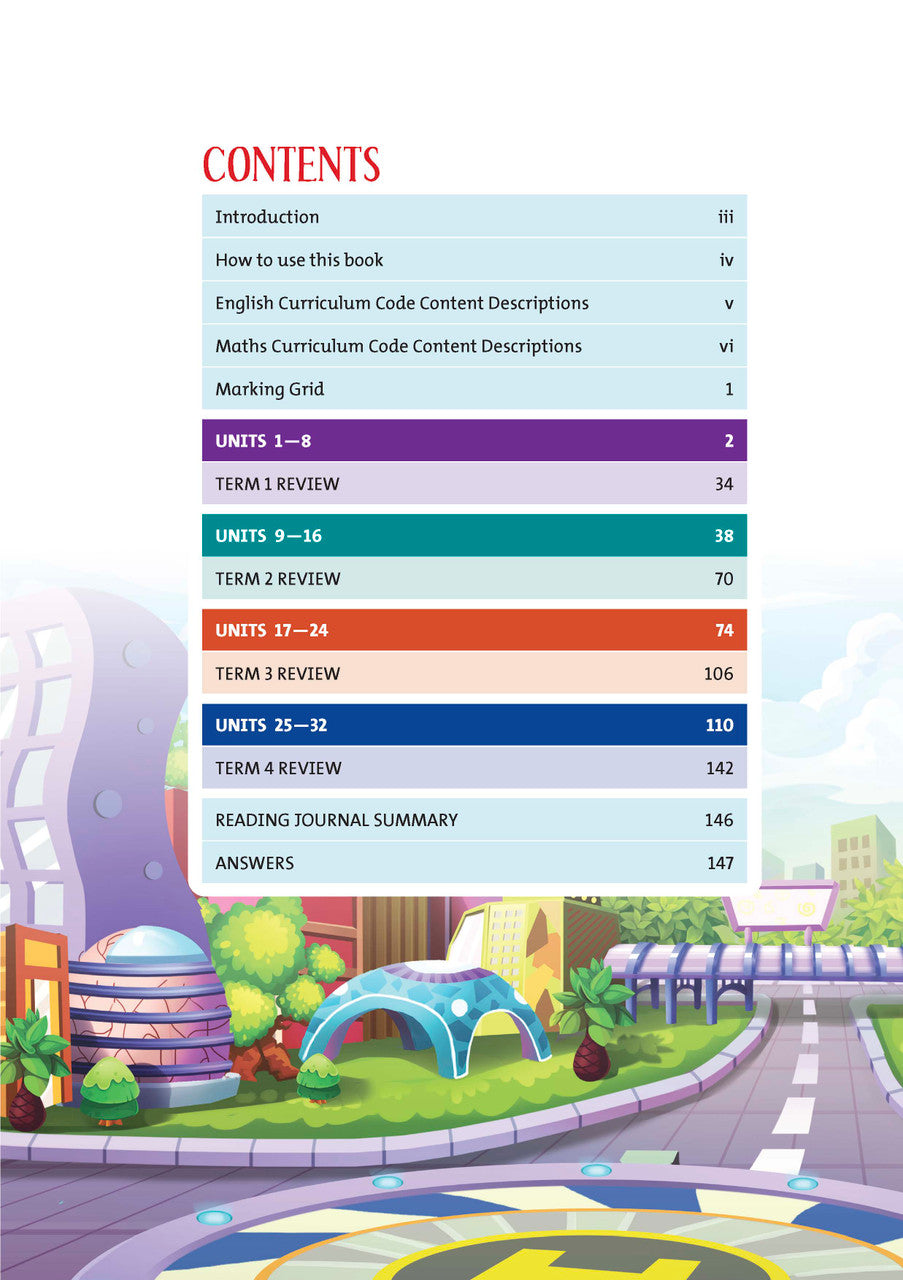 Sample page from Targeting Homework Activity Book Year 3 New Edition, shown in the publisher's preview gallery of English and maths homework units