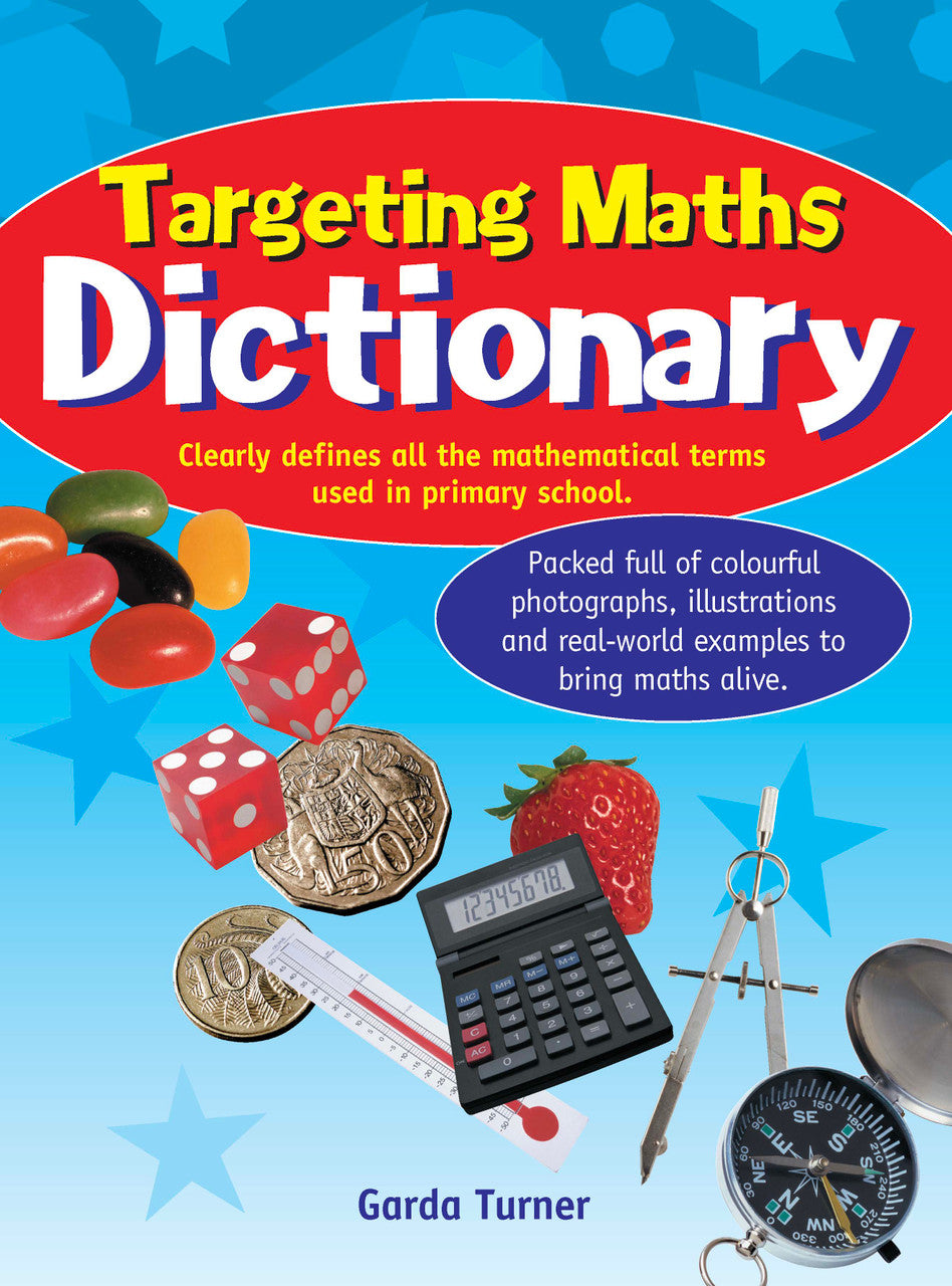 Front cover of the Targeting Maths Dictionary from Pascal Press, the main product image