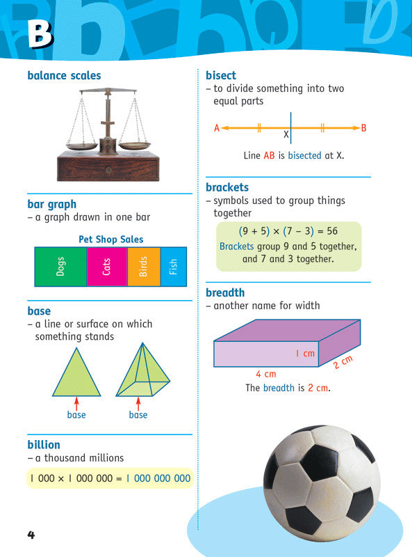 Sample inside page from the Targeting Maths Dictionary, taken from the publisher product gallery