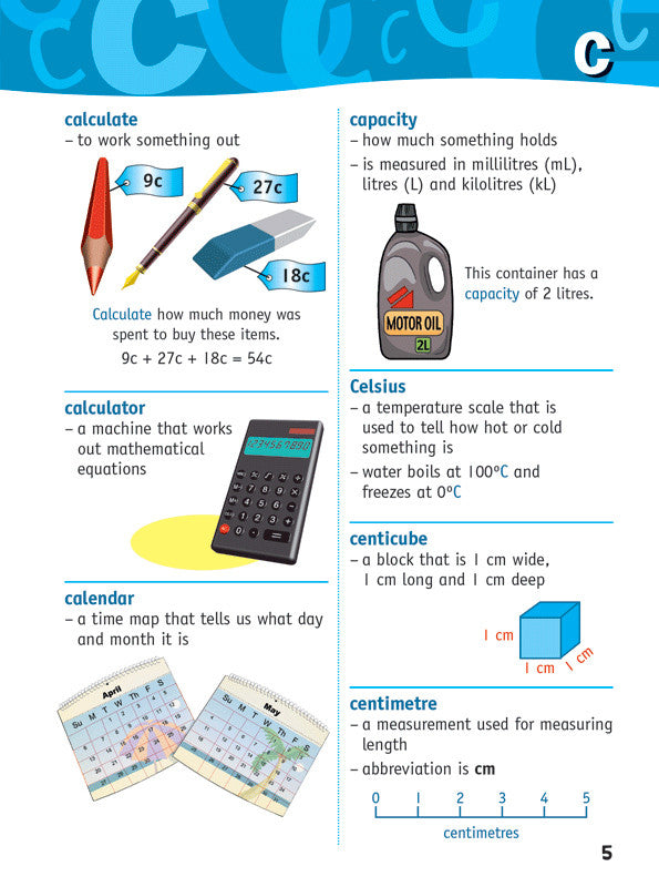 Sample inside page from the Targeting Maths Dictionary, taken from the publisher product gallery