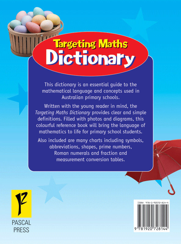 Sample inside page from the Targeting Maths Dictionary, taken from the publisher product gallery