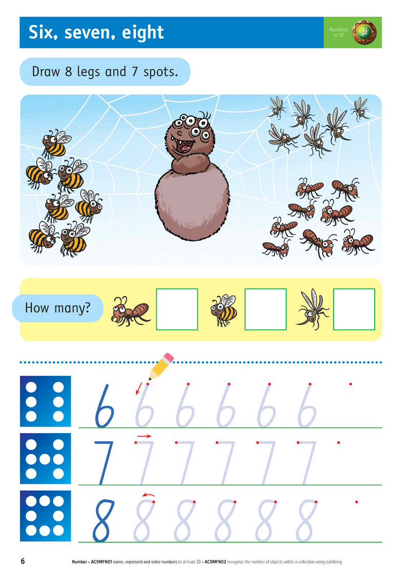 Sample inside page from the Targeting Maths Foundation Student Book, taken from the publisher product gallery