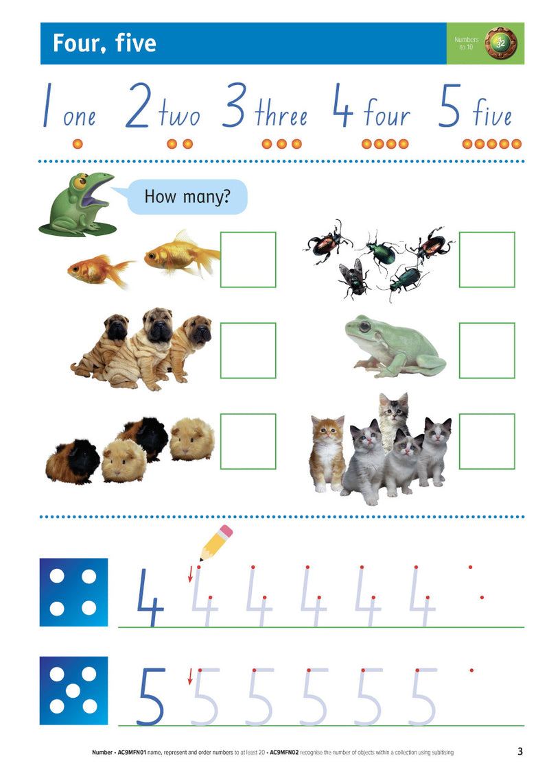 Sample inside page from the Targeting Maths Foundation Student Book, taken from the publisher product gallery