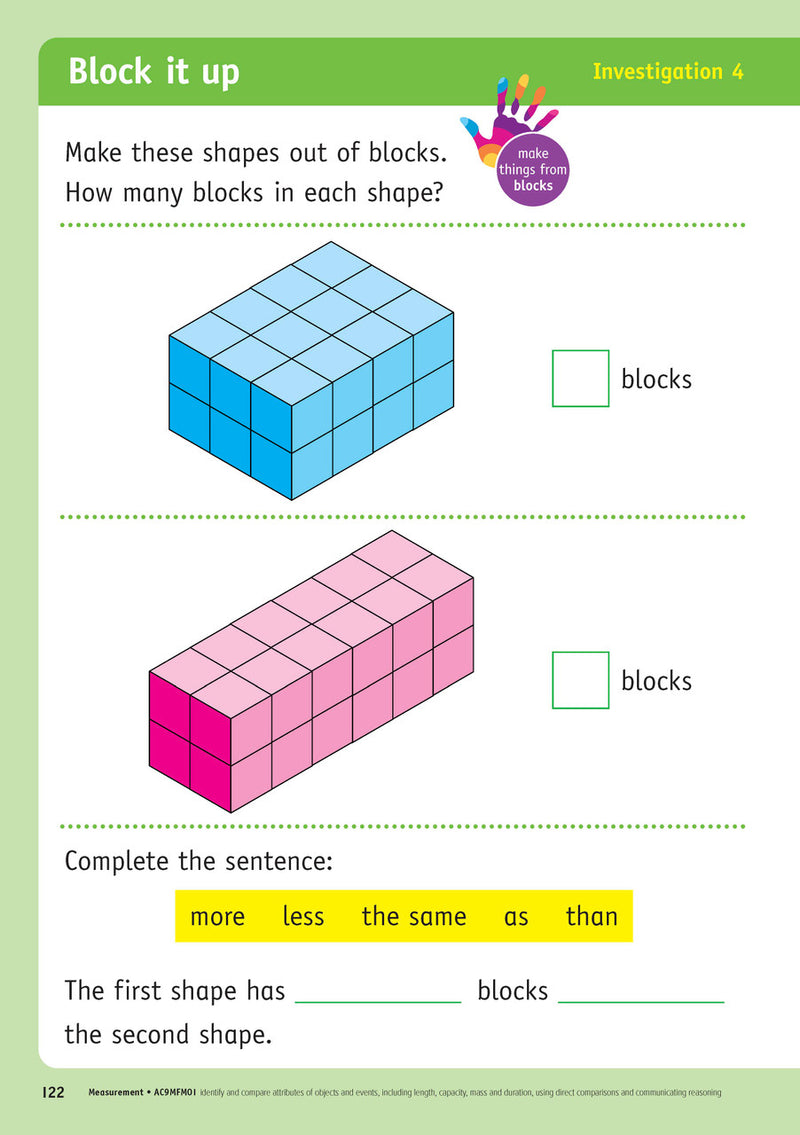 Sample inside page from the Targeting Maths Foundation Student Book, taken from the publisher product gallery