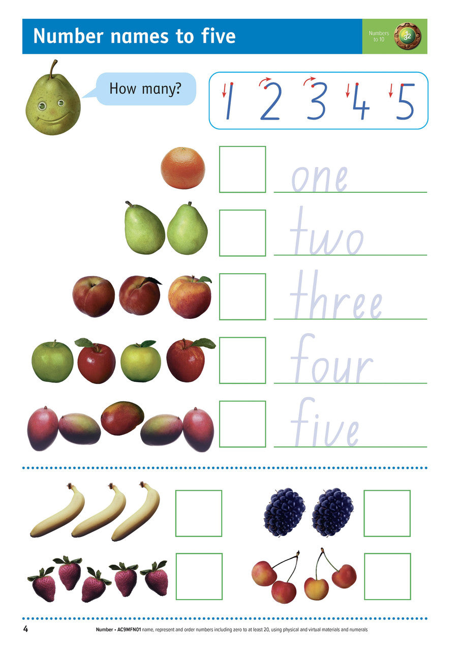 Sample inside page from the Targeting Maths Foundation Student Book, taken from the publisher product gallery