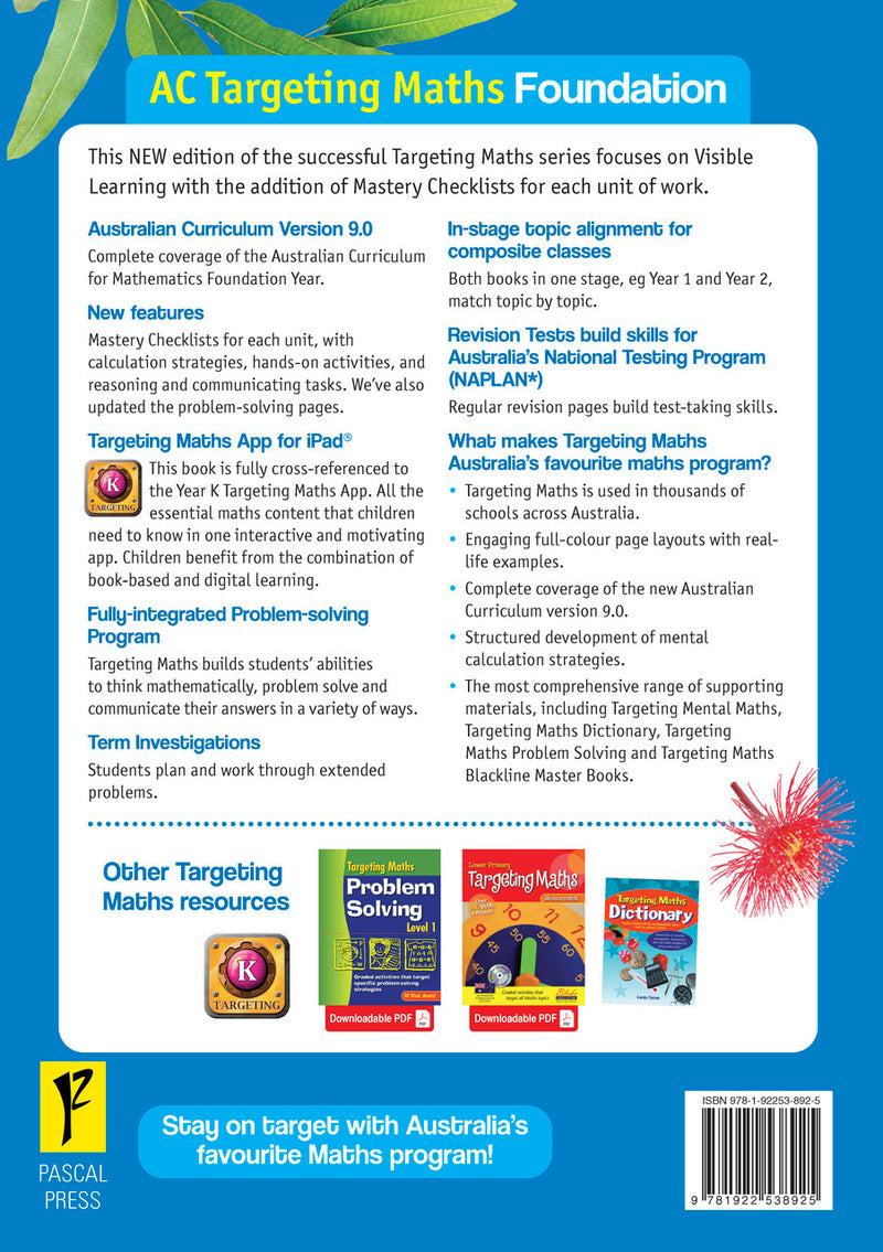 Sample inside page from the Targeting Maths Foundation Student Book, taken from the publisher product gallery