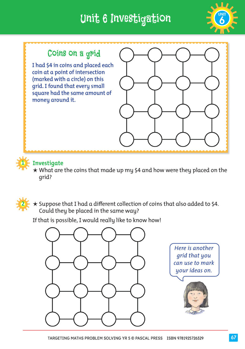 Sample interior activity page from Targeting Maths Problem Solving Year 5, as shown in the publisher gallery