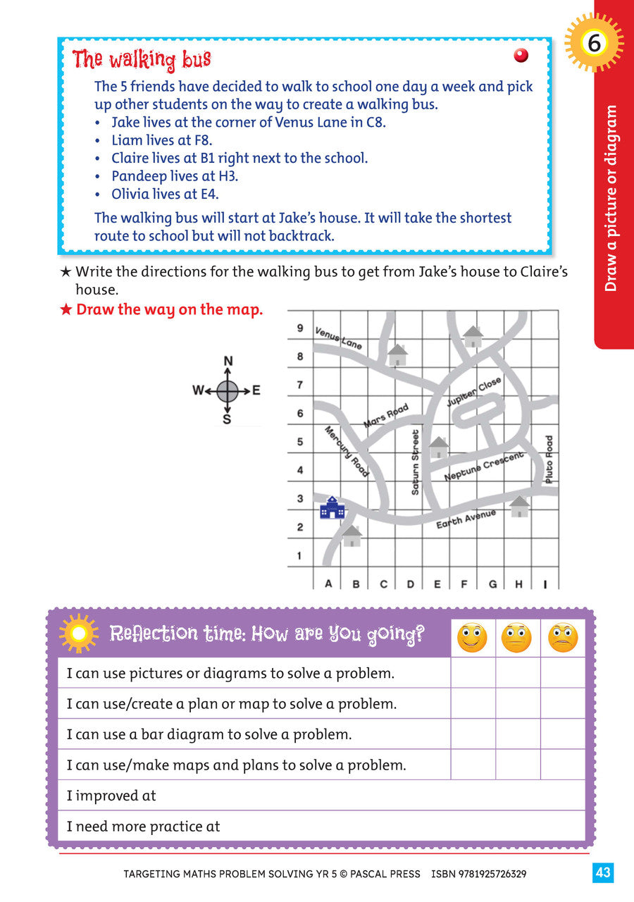 Sample interior activity page from Targeting Maths Problem Solving Year 5, as shown in the publisher gallery