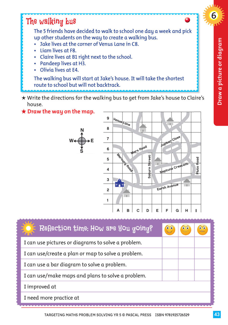 Sample interior activity page from Targeting Maths Problem Solving Year 5, as shown in the publisher gallery