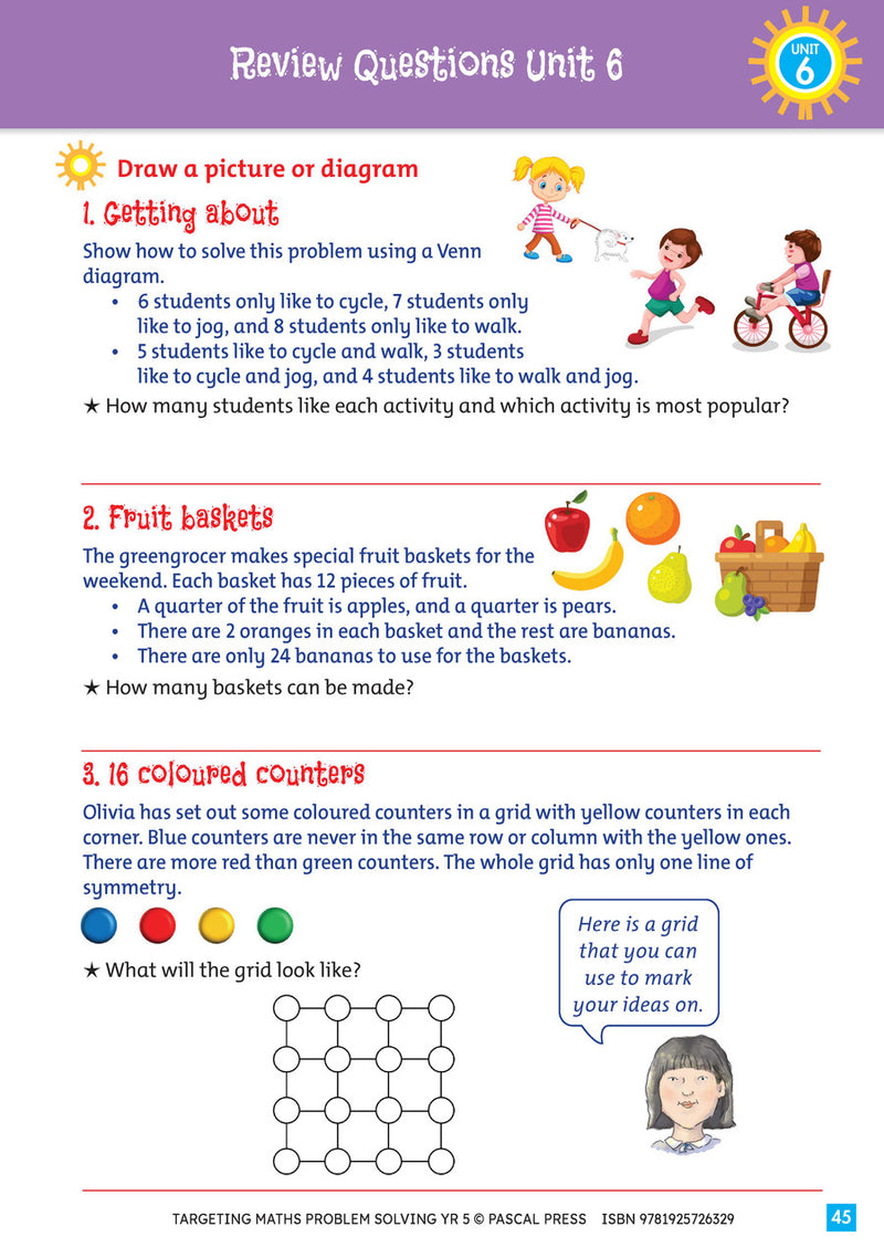 Sample interior activity page from Targeting Maths Problem Solving Year 5, as shown in the publisher gallery