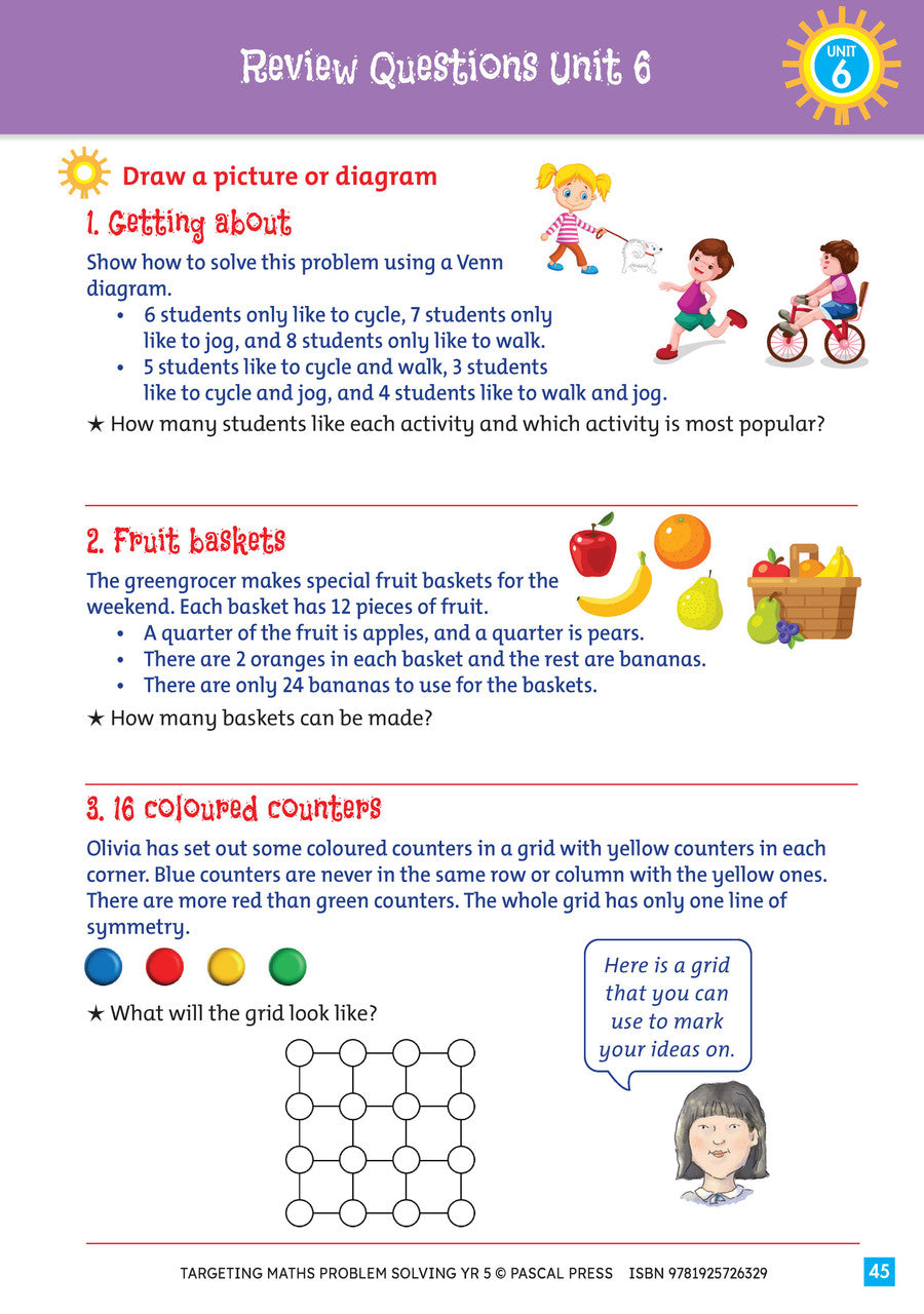 Sample interior activity page from Targeting Maths Problem Solving Year 5, as shown in the publisher gallery