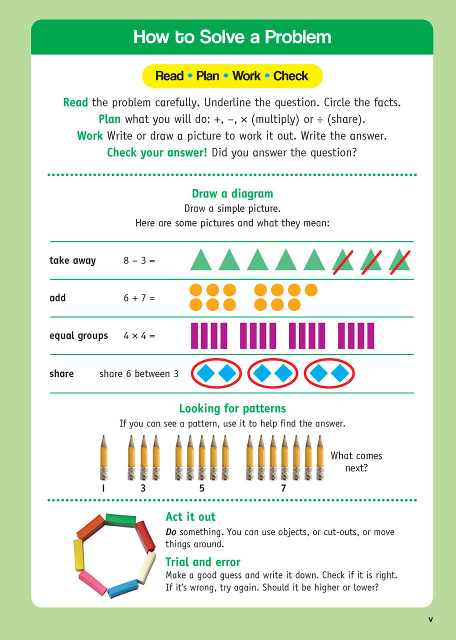 Sample inside page from the Targeting Maths Year 1 Student Book, taken from the publisher product gallery