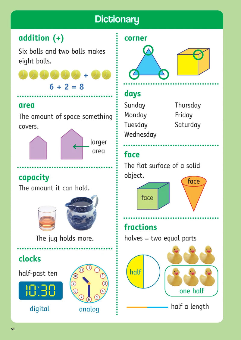 Sample inside page from the Targeting Maths Year 1 Student Book, taken from the publisher product gallery