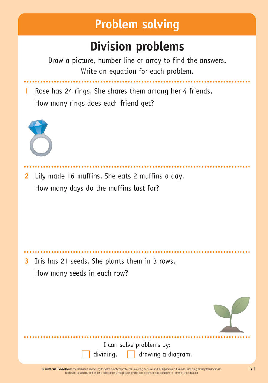 Sample inside page from the Targeting Maths Year 2 Student Book, taken from the publisher product gallery