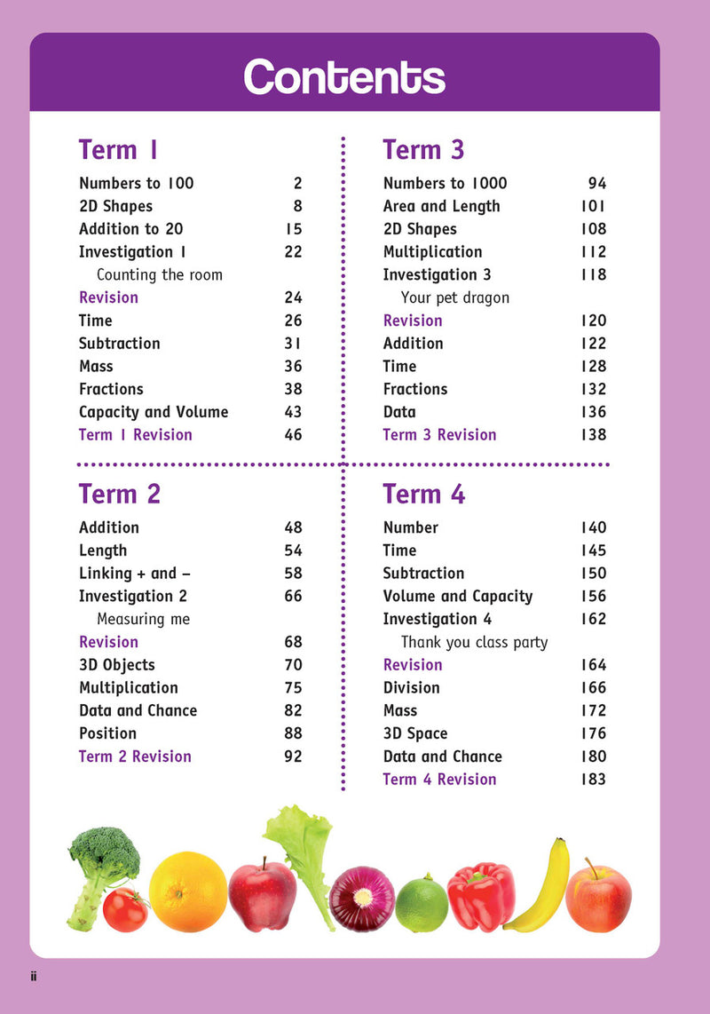 Sample inside page from the Targeting Maths Year 2 Student Book, taken from the publisher product gallery