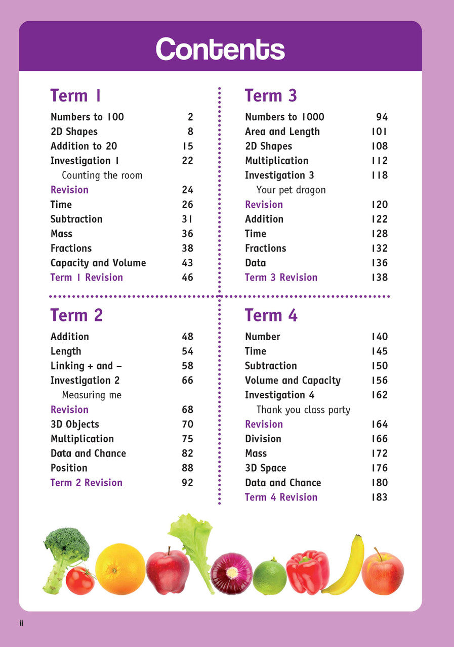 Sample inside page from the Targeting Maths Year 2 Student Book, taken from the publisher product gallery