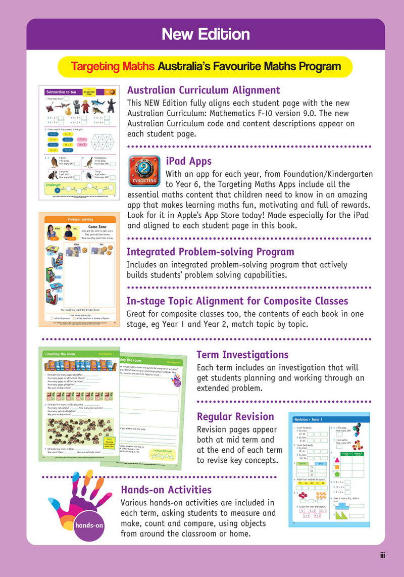 Sample inside page from the Targeting Maths Year 2 Student Book, taken from the publisher product gallery