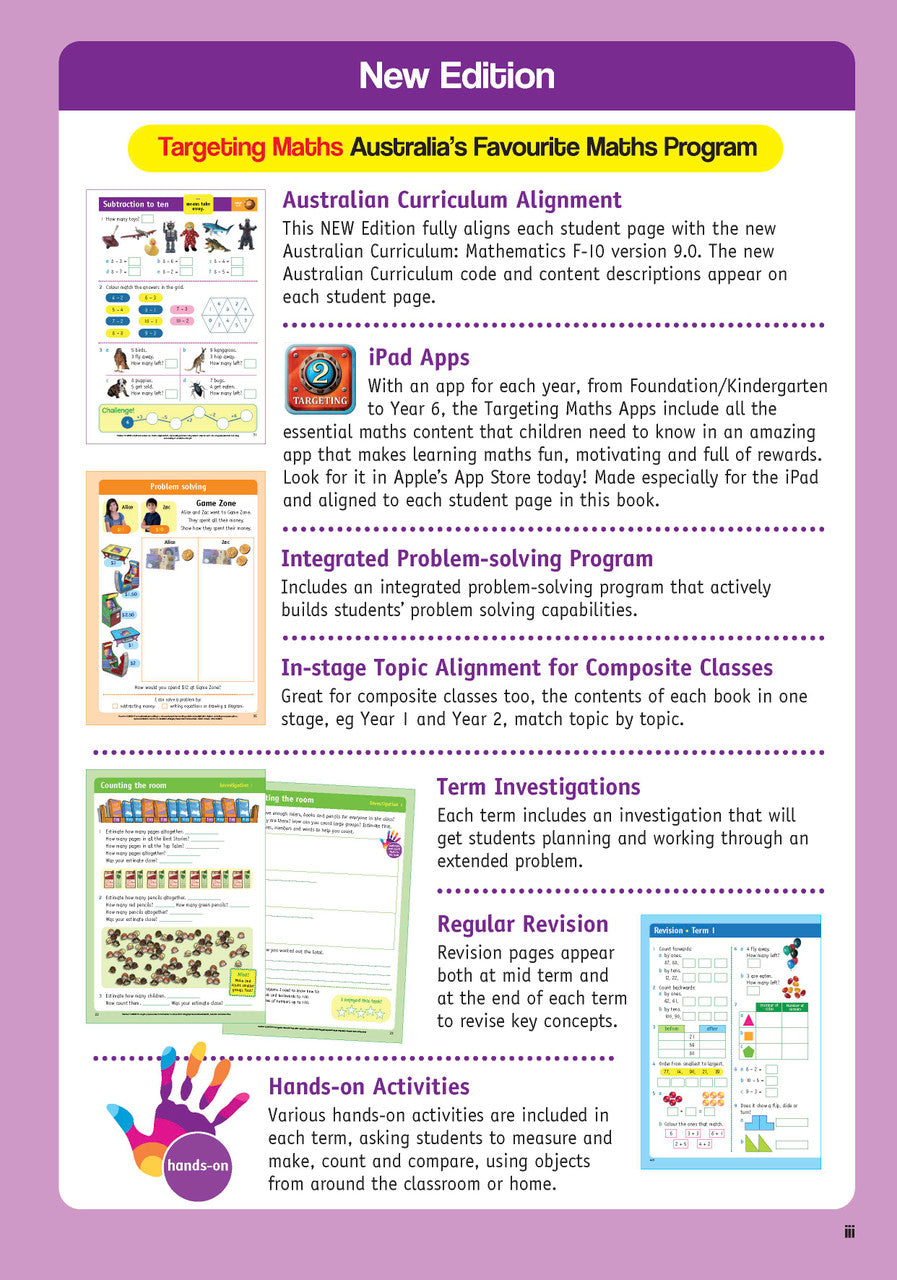 Sample inside page from the Targeting Maths Year 2 Student Book, taken from the publisher product gallery