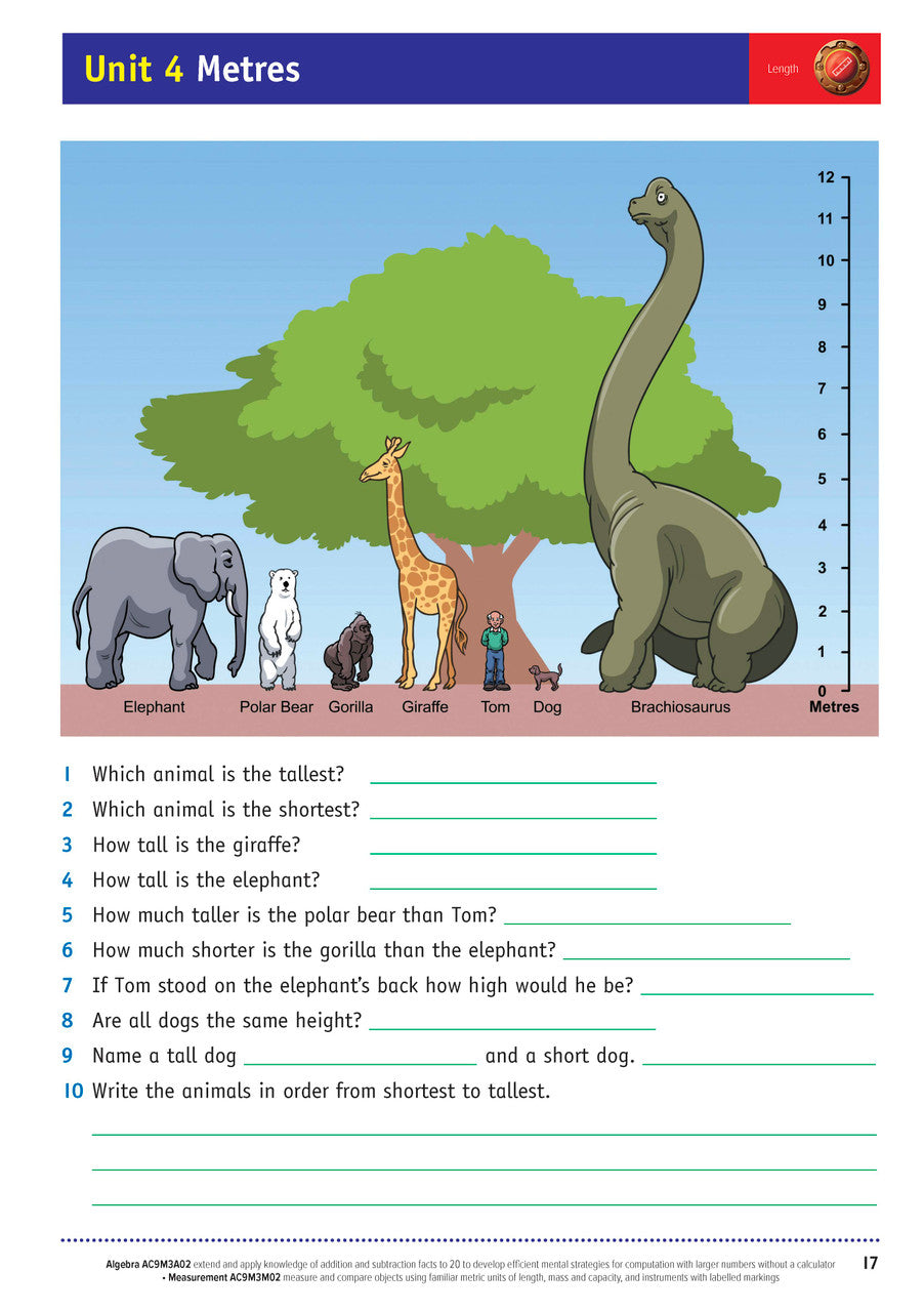 Sample inside page from the Targeting Maths Year 3 Student Book, taken from the publisher product gallery