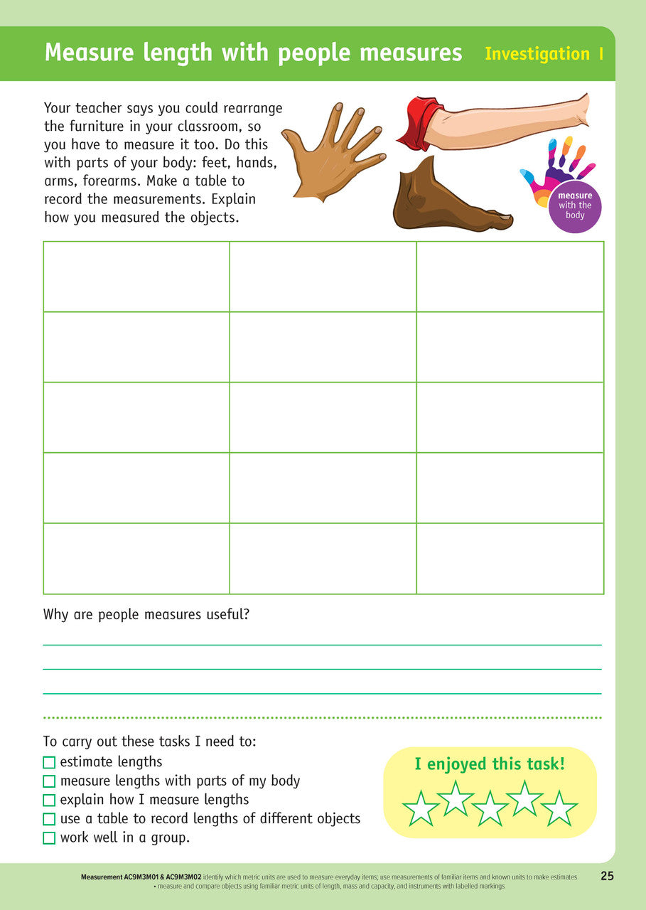Sample inside page from the Targeting Maths Year 3 Student Book, taken from the publisher product gallery