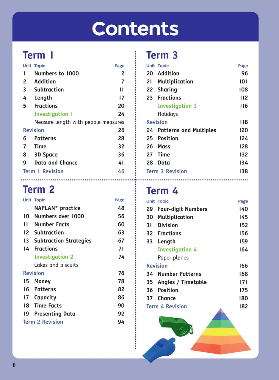 Sample inside page from the Targeting Maths Year 3 Student Book, taken from the publisher product gallery