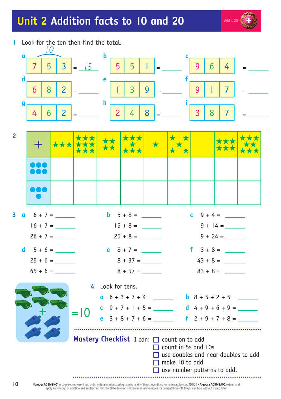 Sample inside page from the Targeting Maths Year 3 Student Book, taken from the publisher product gallery