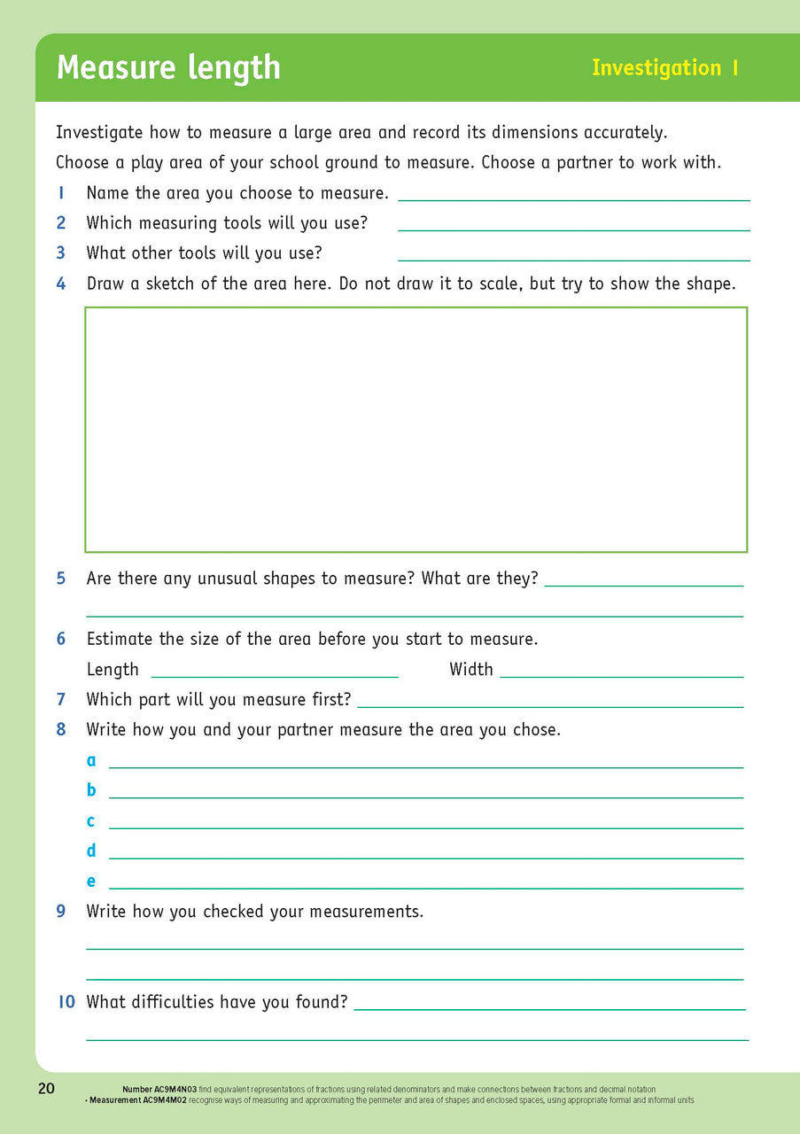 Sample inside page from the Targeting Maths Year 4 Student Book, taken from the publisher product gallery