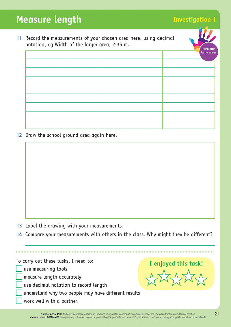 Sample inside page from the Targeting Maths Year 4 Student Book, taken from the publisher product gallery