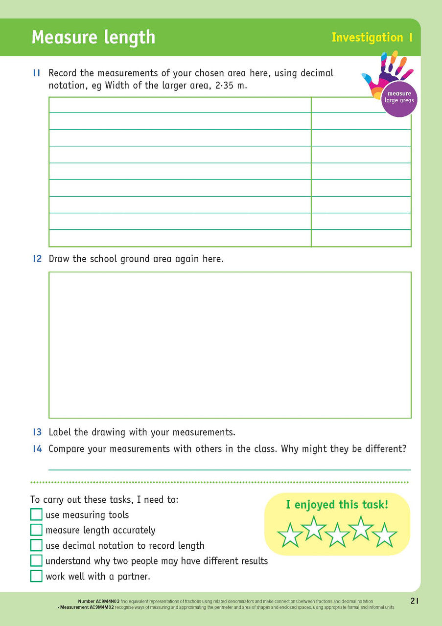 Sample inside page from the Targeting Maths Year 4 Student Book, taken from the publisher product gallery