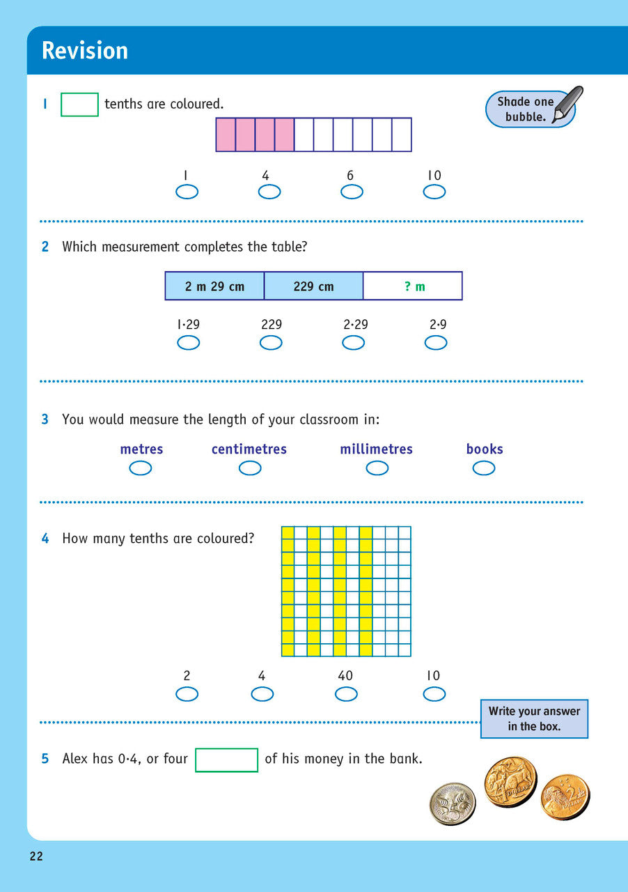 Sample inside page from the Targeting Maths Year 4 Student Book, taken from the publisher product gallery