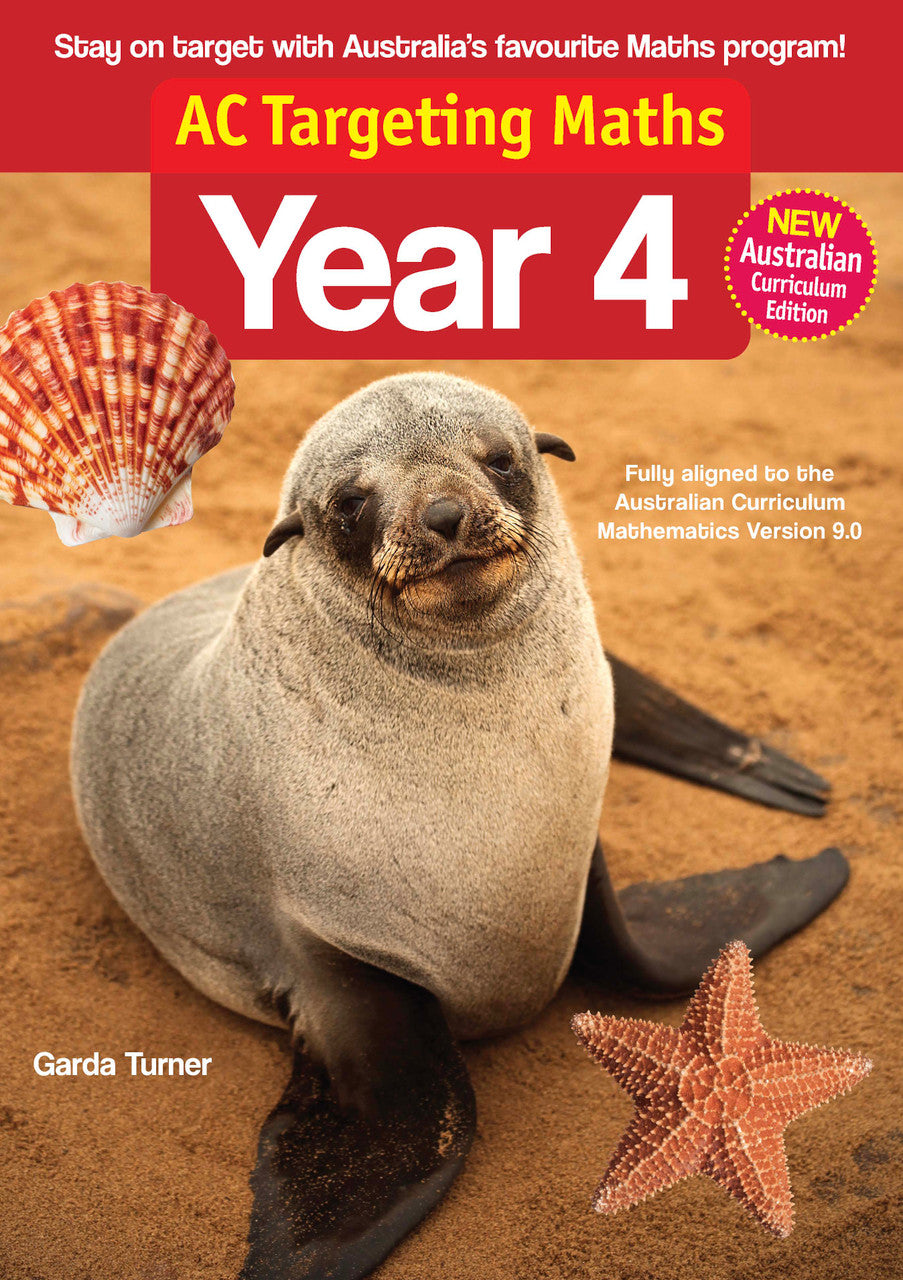 Front cover of the Targeting Maths Year 4 Student Book from Pascal Press, the main product image