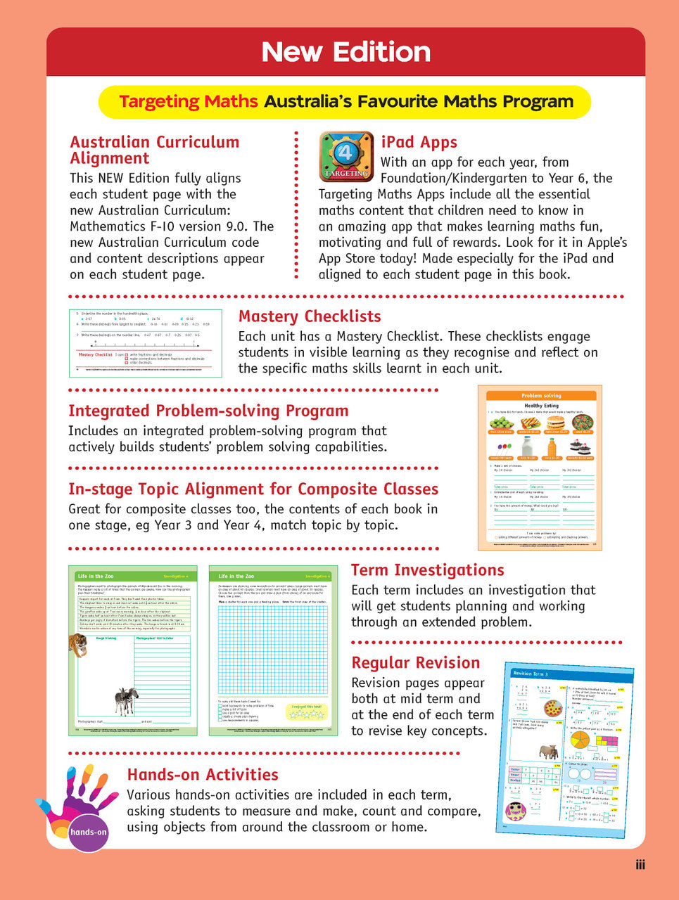 Sample inside page from the Targeting Maths Year 4 Student Book, taken from the publisher product gallery