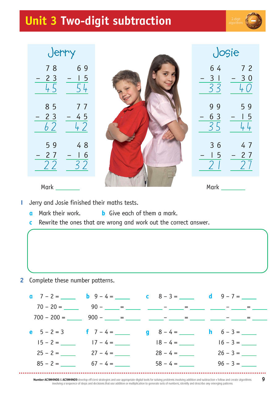 Sample inside page from the Targeting Maths Year 4 Student Book, taken from the publisher product gallery
