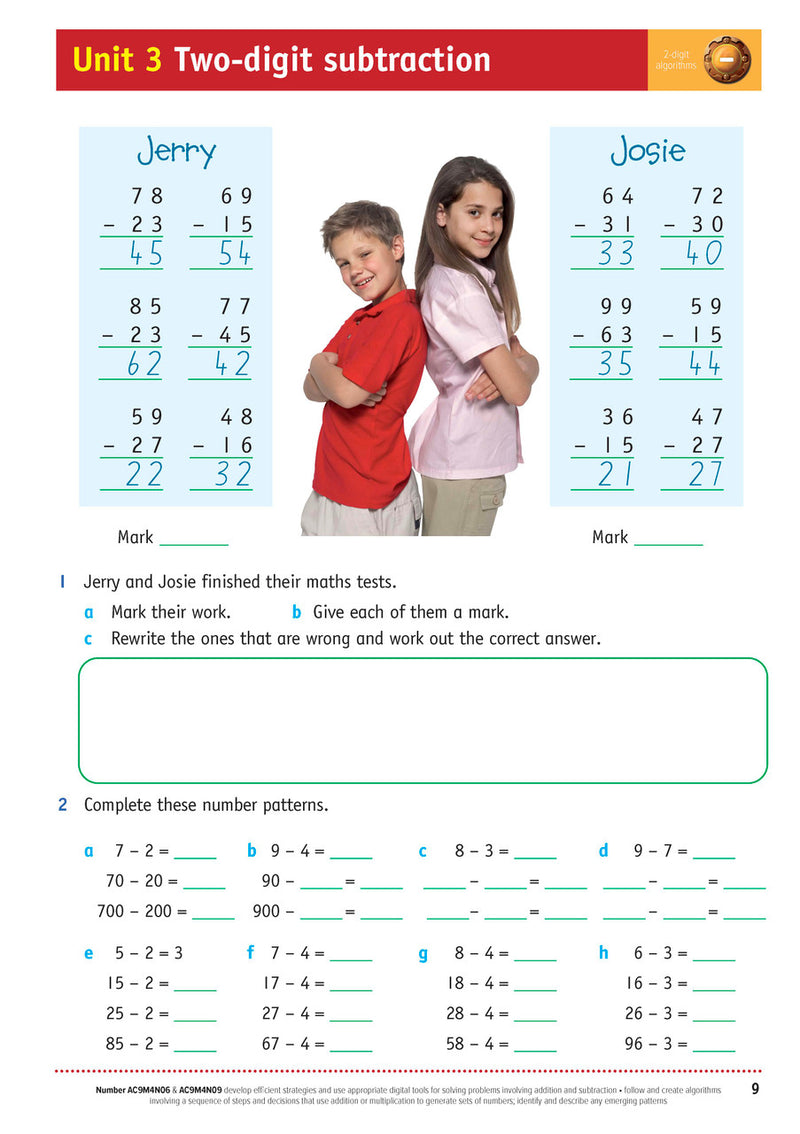 Sample inside page from the Targeting Maths Year 4 Student Book, taken from the publisher product gallery