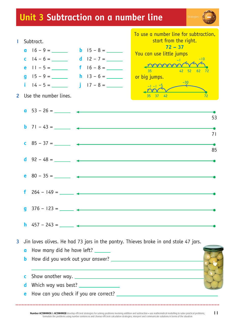 Sample inside page from the Targeting Maths Year 4 Student Book, taken from the publisher product gallery