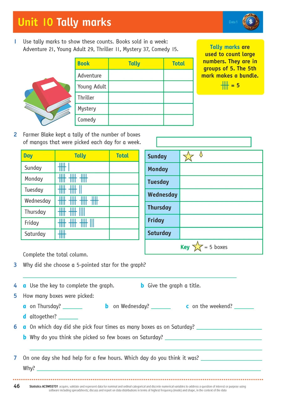 Sample inside page from the Targeting Maths Year 5 Student Book, taken from the publisher product gallery