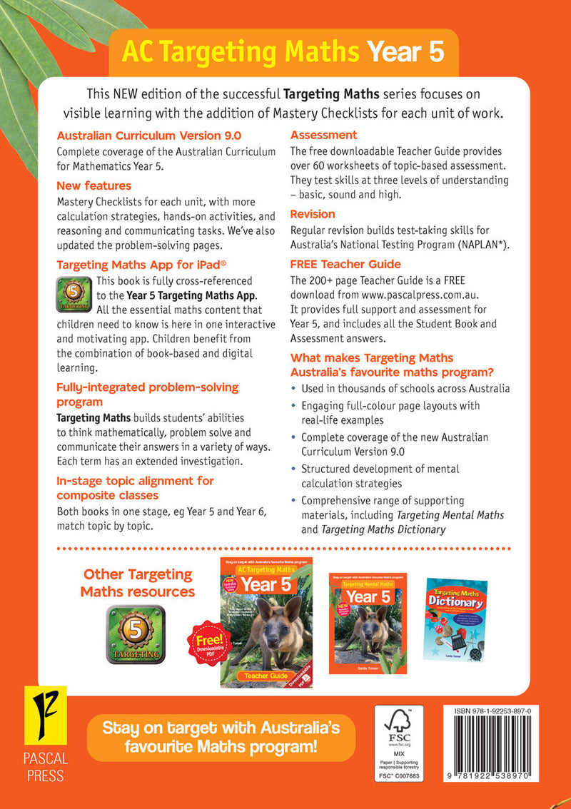 Sample inside page from the Targeting Maths Year 5 Student Book, taken from the publisher product gallery