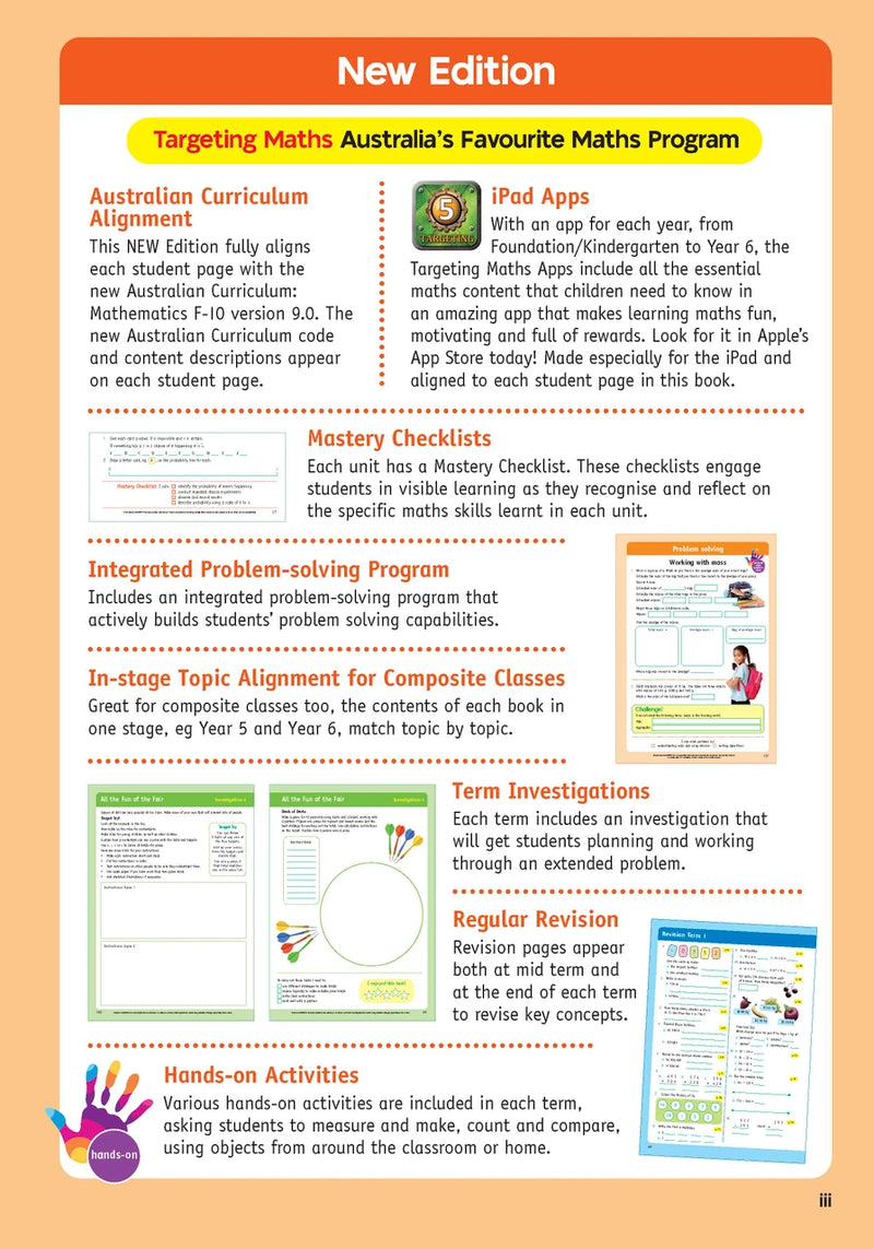 Sample inside page from the Targeting Maths Year 5 Student Book, taken from the publisher product gallery