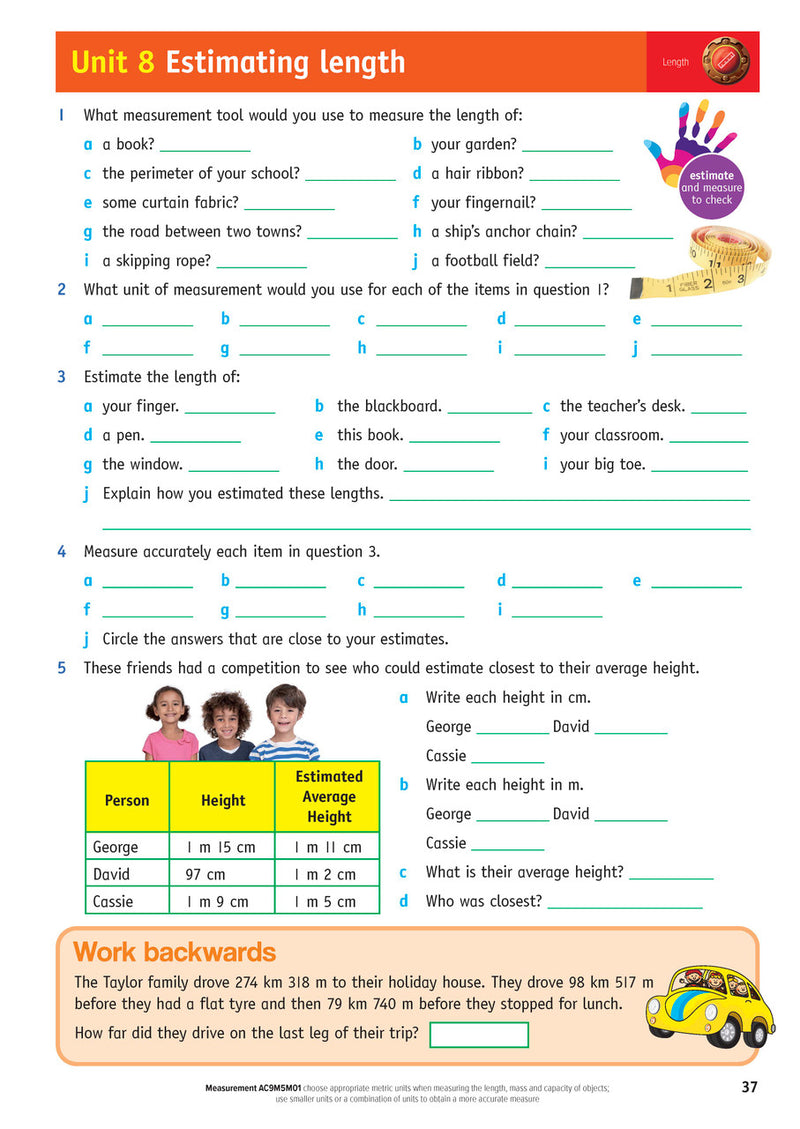 Sample inside page from the Targeting Maths Year 5 Student Book, taken from the publisher product gallery