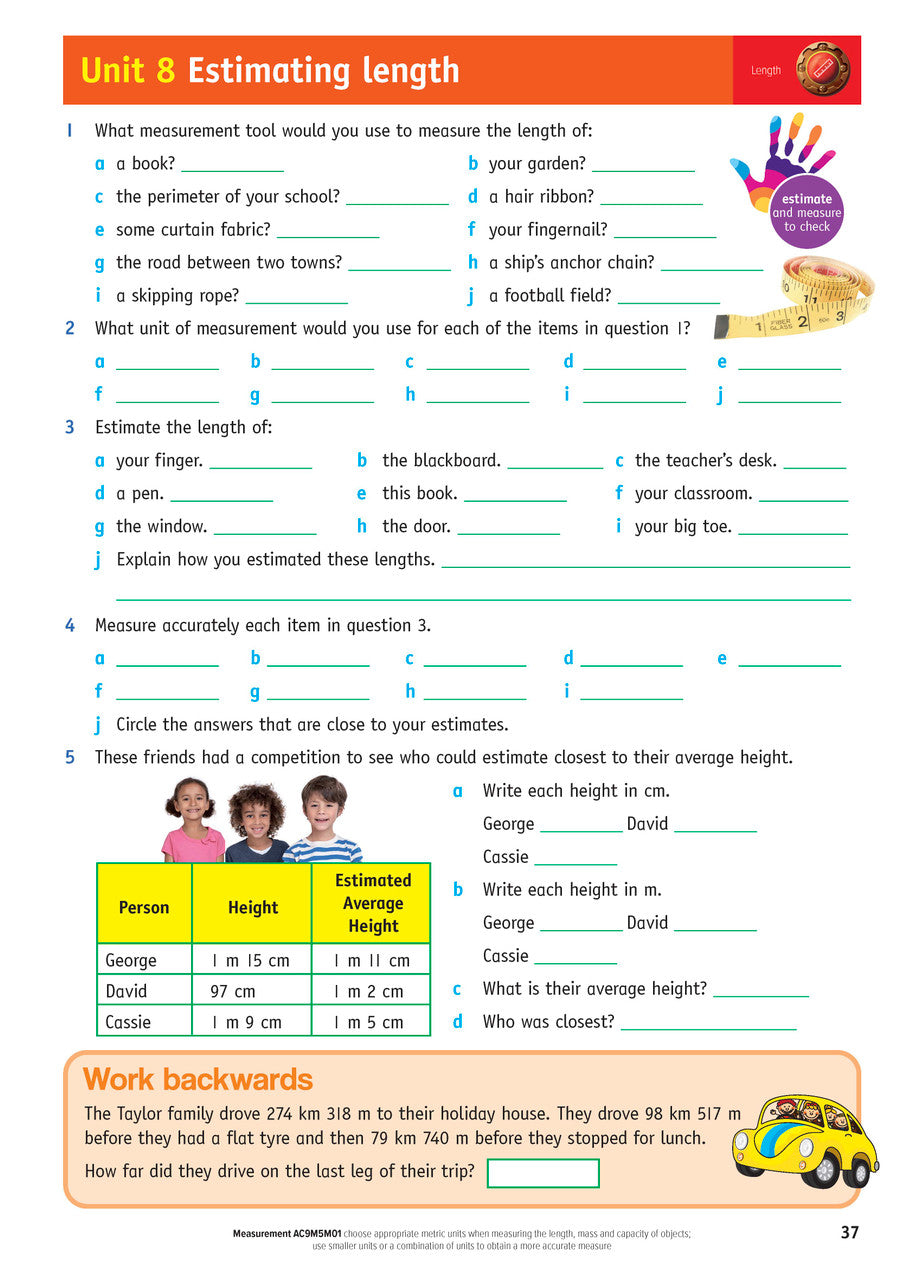 Sample inside page from the Targeting Maths Year 5 Student Book, taken from the publisher product gallery