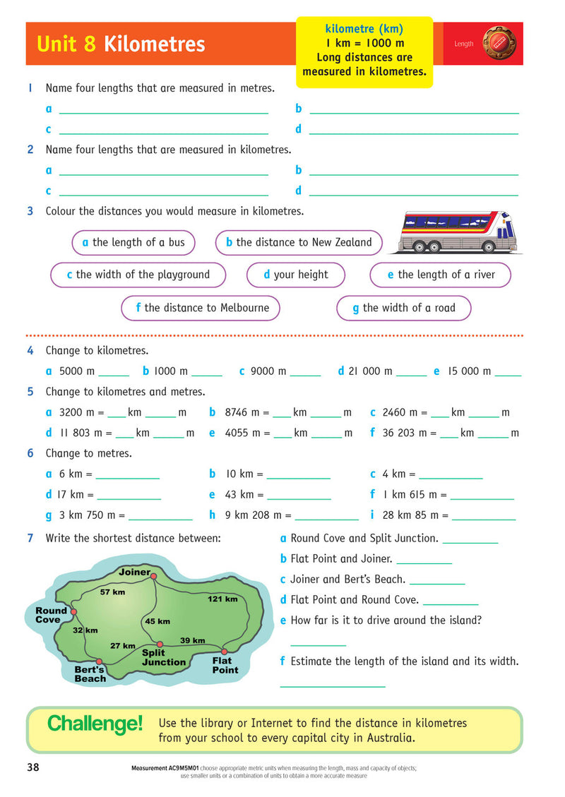 Sample inside page from the Targeting Maths Year 5 Student Book, taken from the publisher product gallery