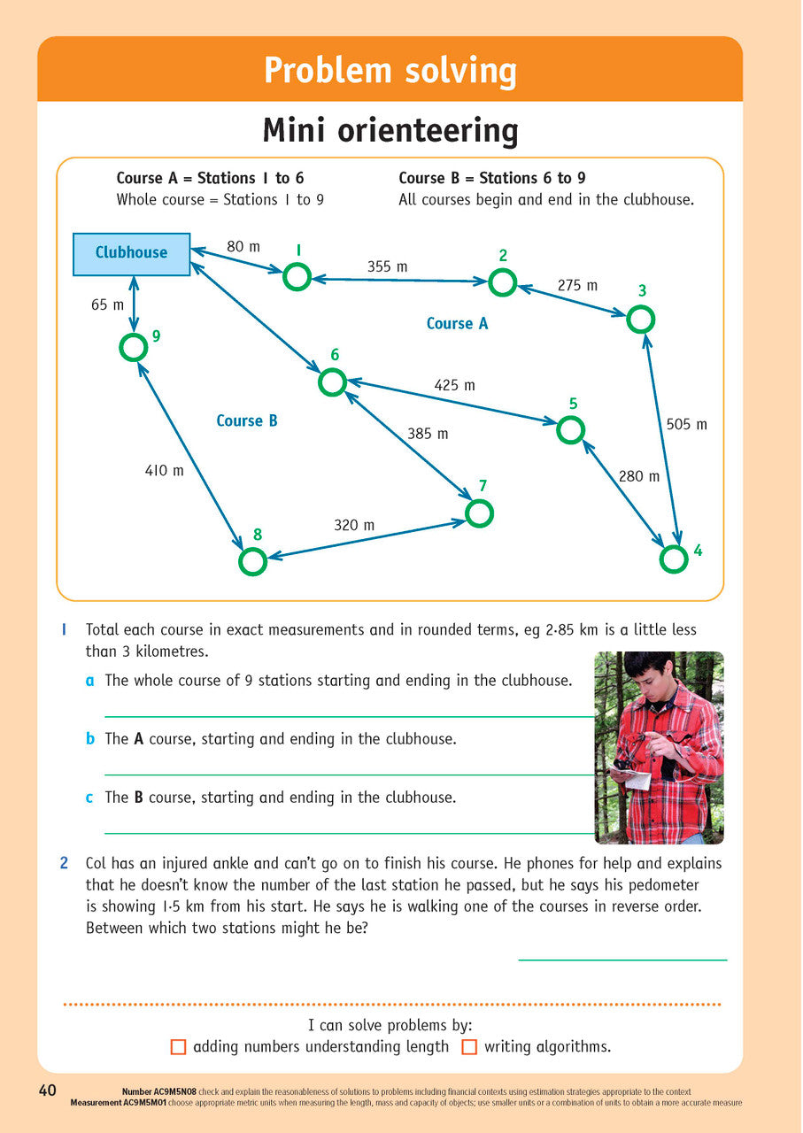 Sample inside page from the Targeting Maths Year 5 Student Book, taken from the publisher product gallery