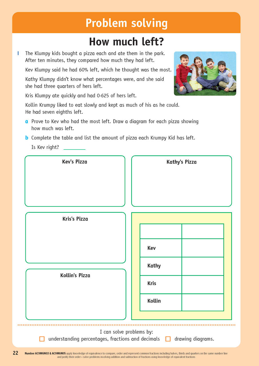 Sample inside page from the Targeting Maths Year 6 Student Book, taken from the publisher product gallery